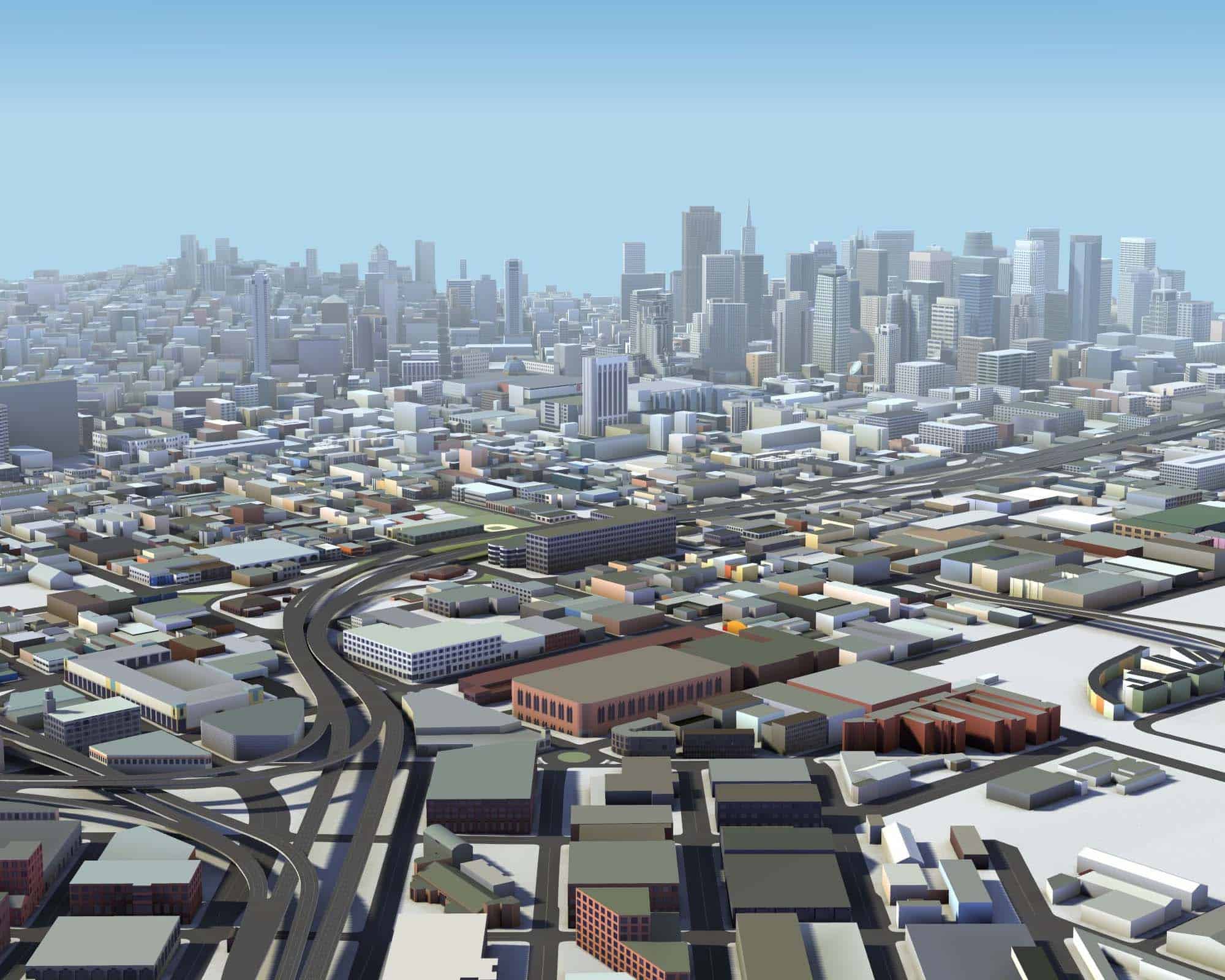 3D Rendering of City | HERE API Platform Licensing | OnTerra Systems USA